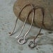 Handmade hammered antique copper hook earwire, 6 pcs (item ID LJER3AC)