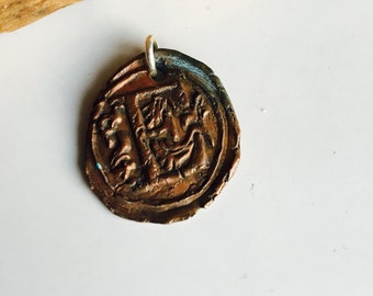 Wax Seal Stamp, E Initial, Monogrammed Pendant, Wax Seal Pendant, E Pendant, Copper Clay, PMC Clay, Etsy, Etsy Jewelry