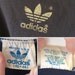 Vintage Adidas 1980s T-Shirt V Neck Ringer Tee Navy and White