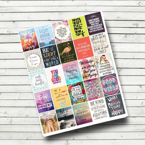 Motivational Life Planner Sticker Sheet Printable by monbonbon