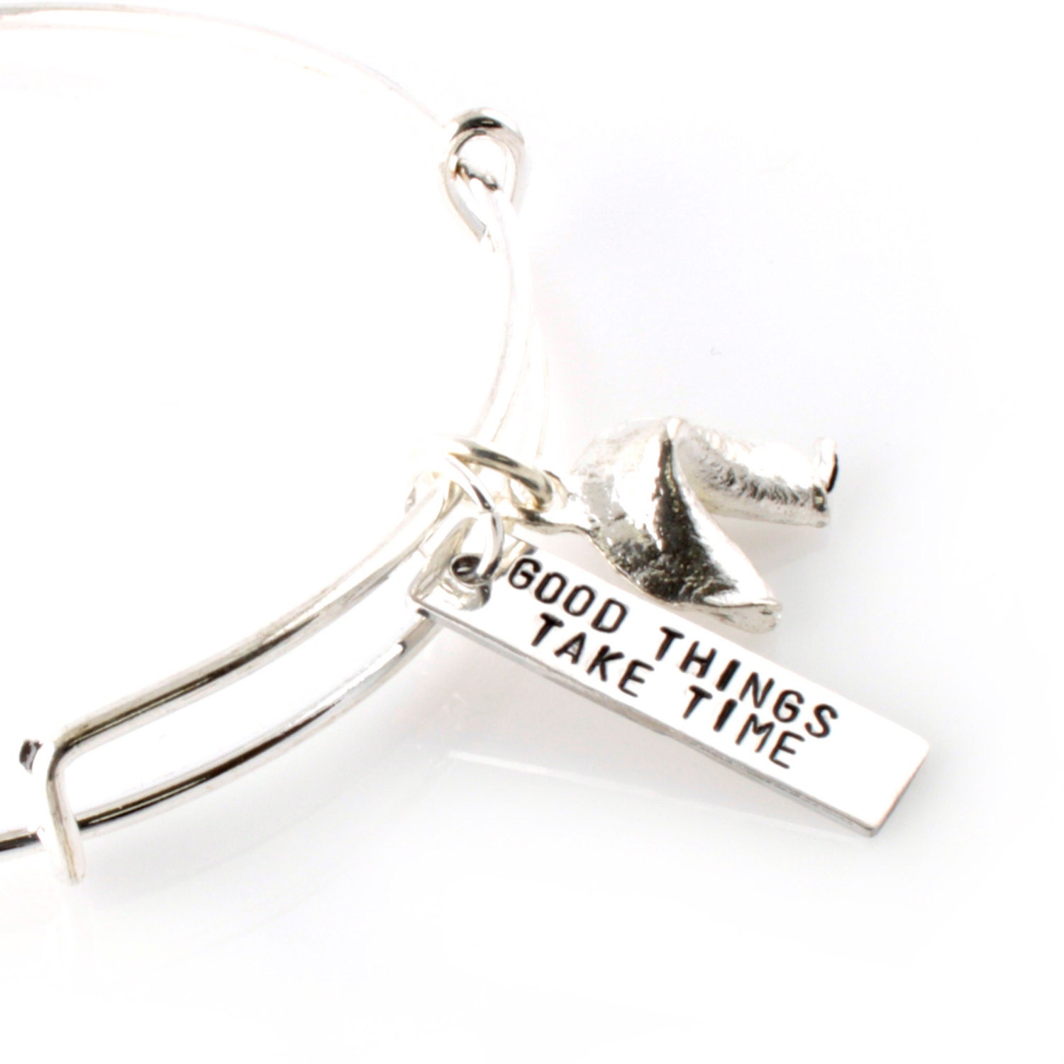 Fortune Cookie Bracelet Adjustable Bangle by SpiffingJewelry