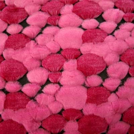 Sale BUBBLE Faux FUR Pink Fabric by the Yard A Yard is HUGE