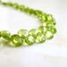 Peridot Briolette Gemstone Faceted Heart Bright Green 5.5mm 25 beads