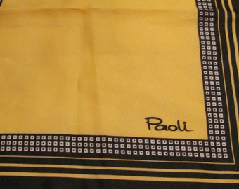Orange , Black and White Paoli Scarf