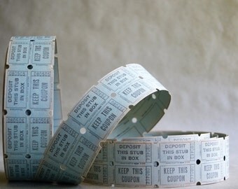 100 Vintage Raffle Prize Tickets in Faded Blue Party Prizes Autumn Fair Supply