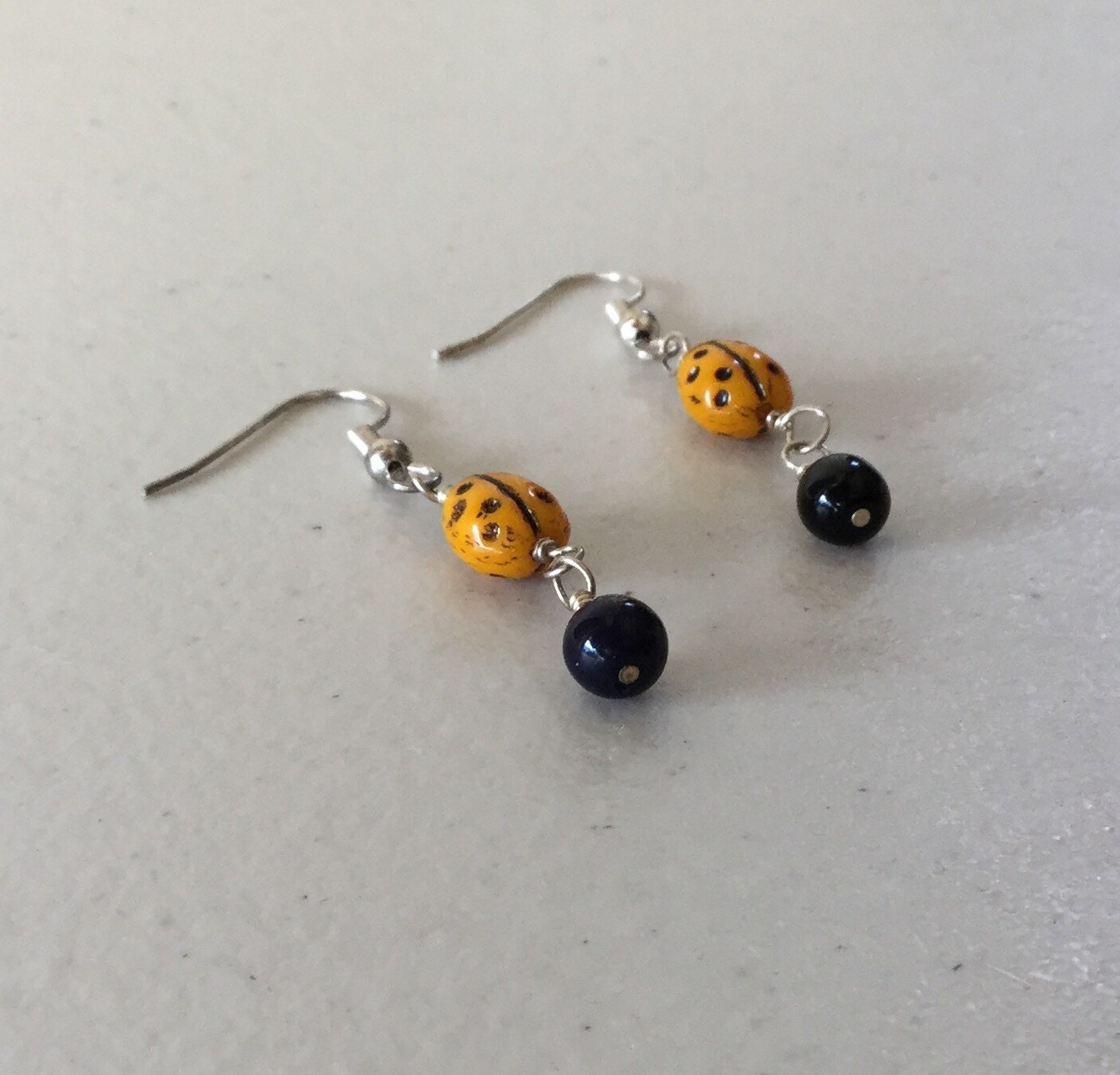 Lady Bug Earrings Teen Earrings Casual Earrings Bug Dangle
