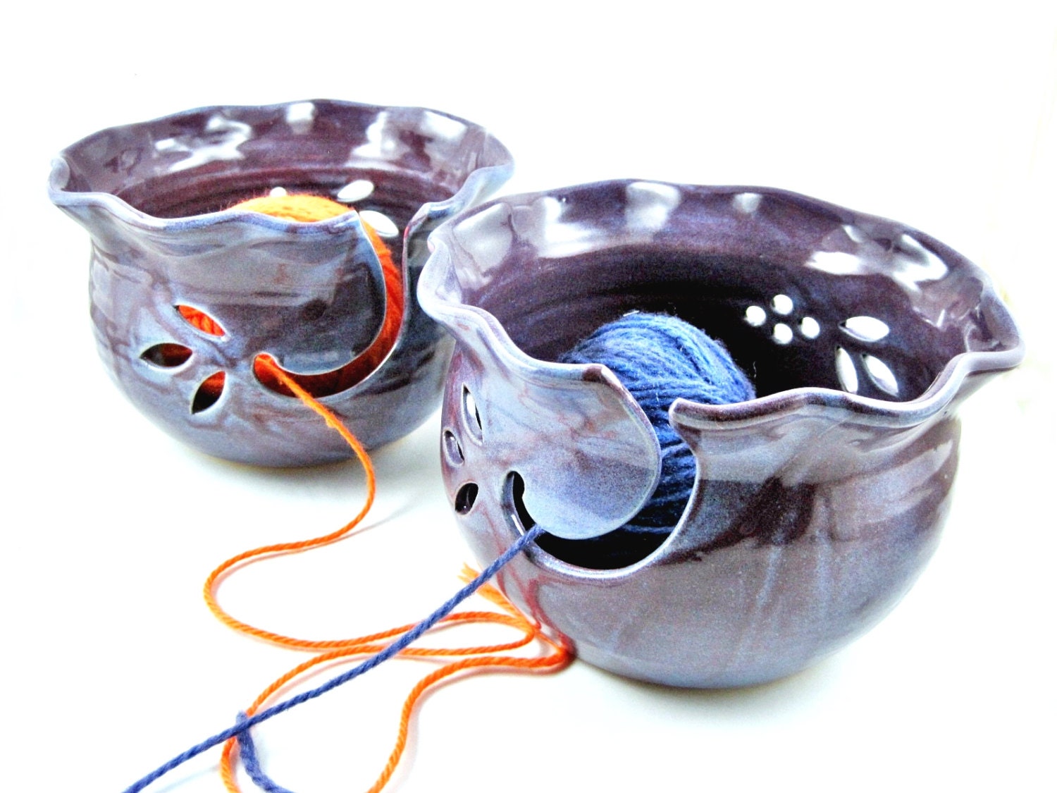 Ready to ship Pottery yarn bowl knitting bowl by Ningswonderworld