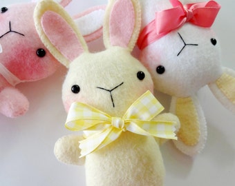 Felt Bunny Softie Sewing Pattern - Tutorial - PDF ePATTERN