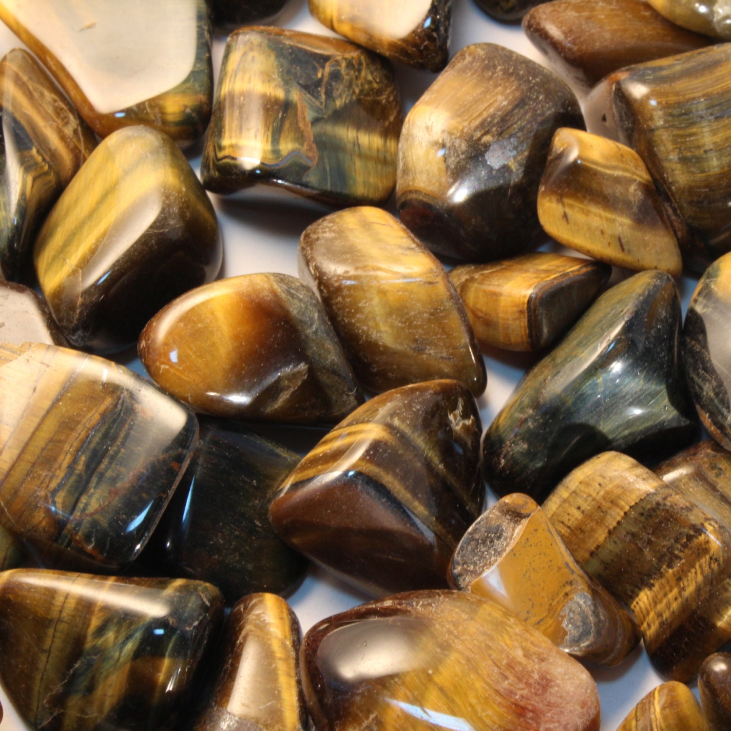 Tiger Eye Tigers Eye Tumbled Stones Polished Natural Tiger