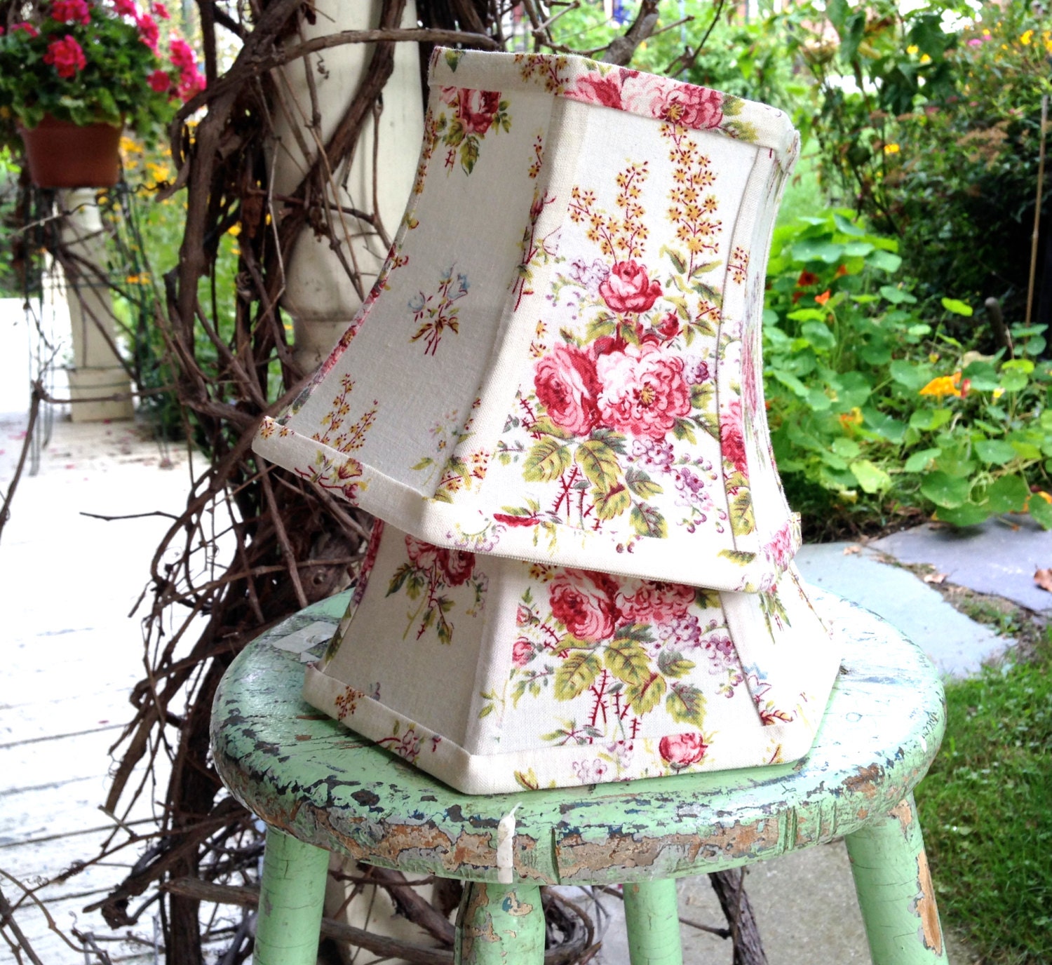 French Cottage Lamp Shade Small Lampshade Cottage Look