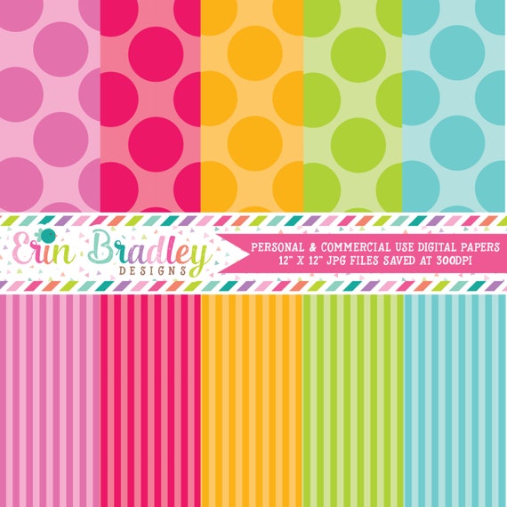 Digital Scrapbook Paper Personal And Commercial Use Colorful Polka Digital Scrapbook Paper Personal And Commercial Use Colorful Polka