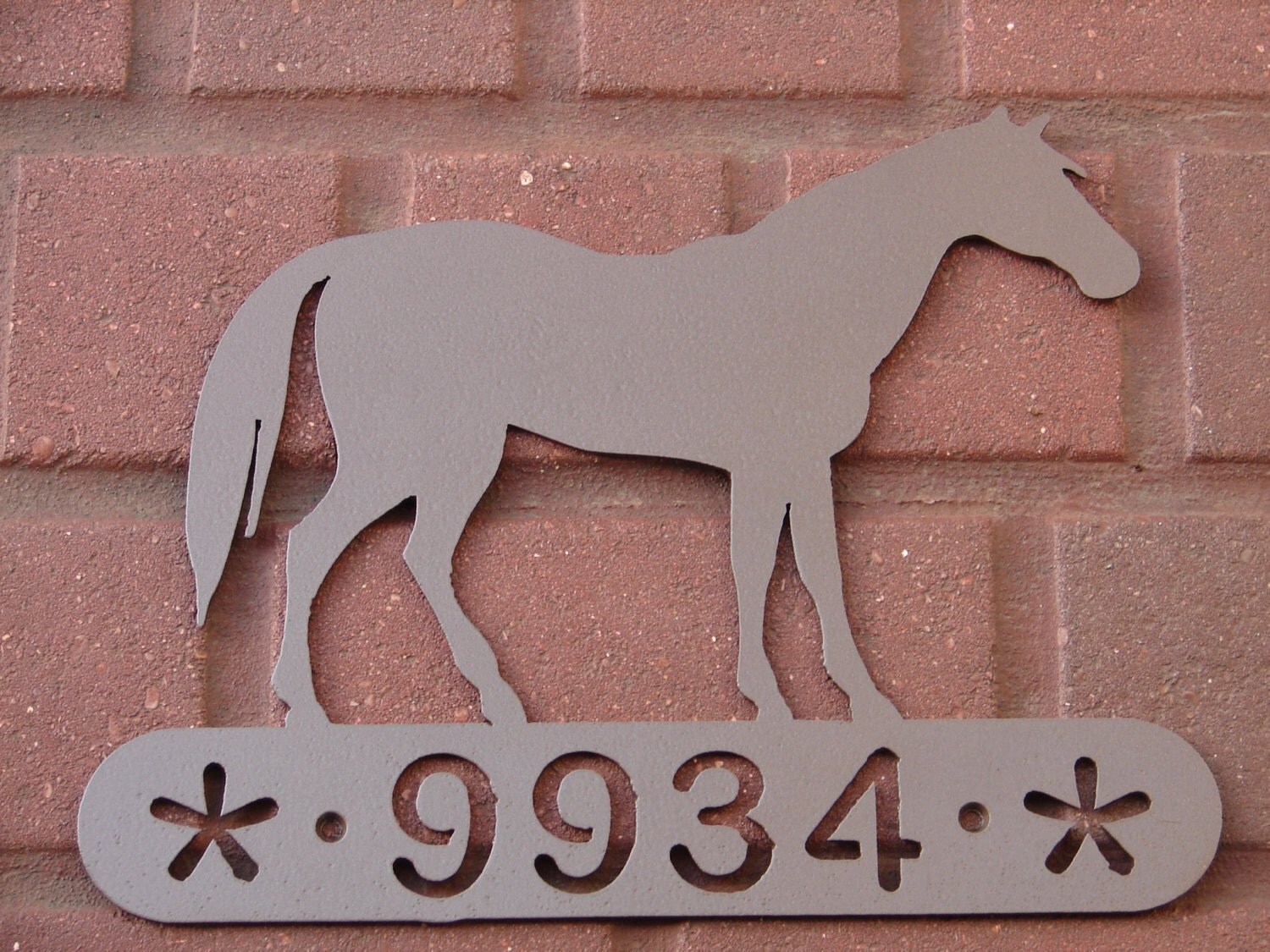 Horse ADDRESS / NAME PLAQUE Home Decor Wall Metal Large Farm