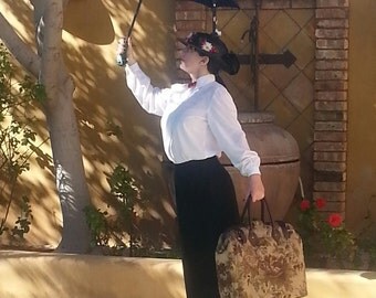 Mary Poppins Custom Carpet Bag / Travel Bag