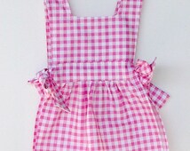Unique gingham check apron related items | Etsy