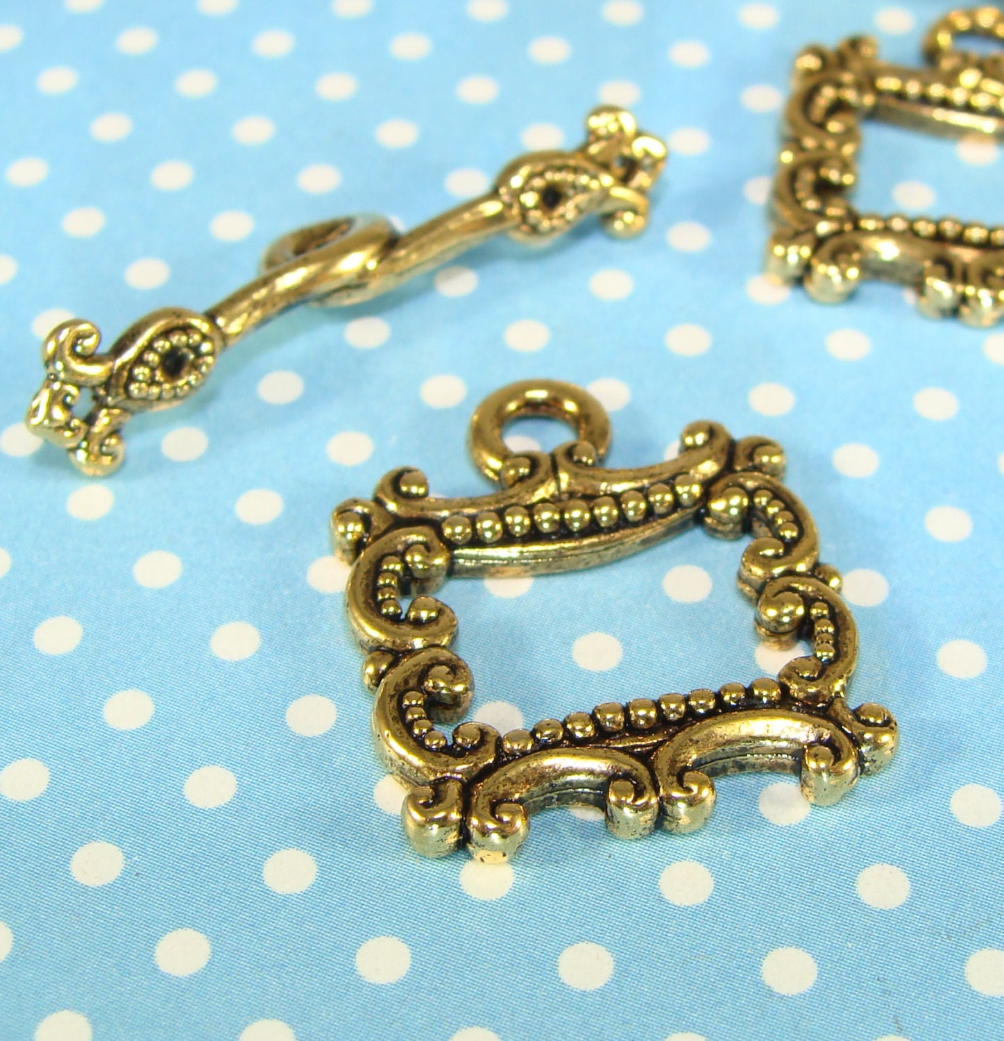 2 Ornate FRAME Toggle Sets GOLD Plated Pewter USA Made 42822