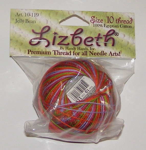 Lizbeth cotton thread size 10 119 Jelly Bean tatting by pegas246