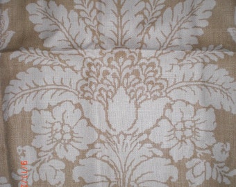 SCHUMACHER Fabric Melbury Damask Sisal Linen 26 1/2" Square