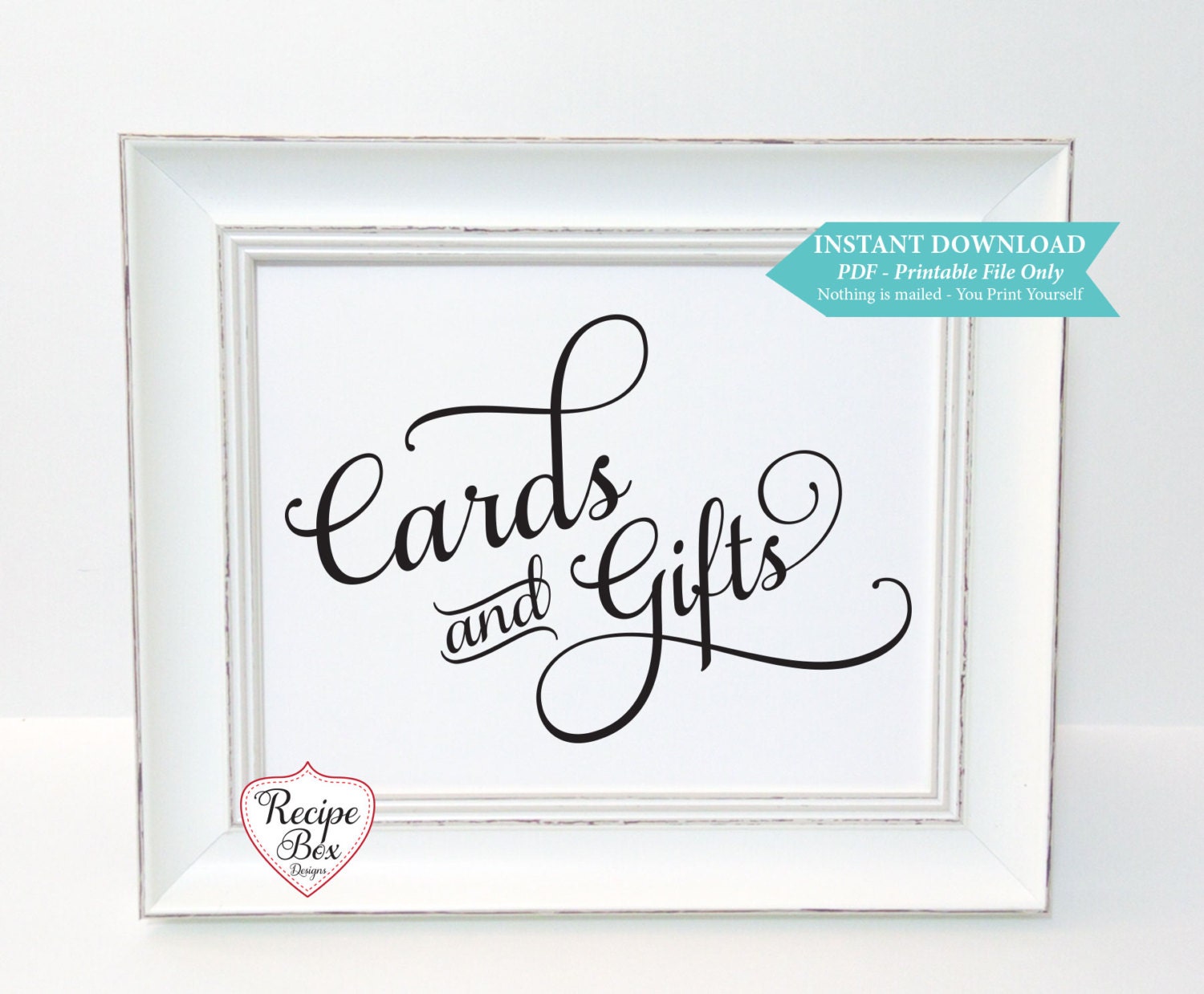 Cards and Gifts Wedding Printable Sign Card Table Sign