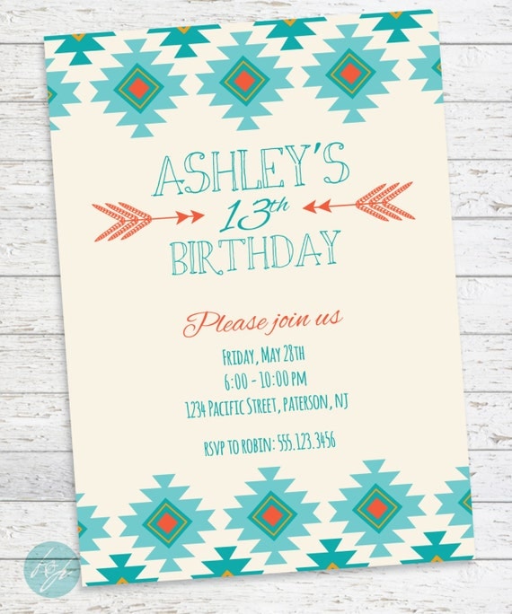 Teenage Girl Birthday Invitations Free Printable 1