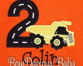 Dump Truck Birthday Shirt, Construction Birthday Shirt, Construction Dump Truck Birthday Shirt, Custom Construction Birthday Shirt