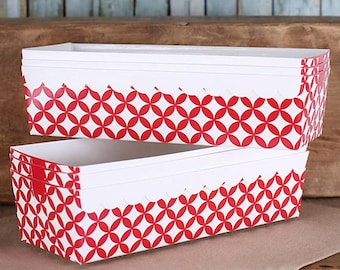 Red Loaf Pans, Christmas Loaf Pan, Paper Baking Pans, Bread Loaf Pans, Holiday Bread Pans, Paper Loaf Pans, Disposable Baking Pans (6)