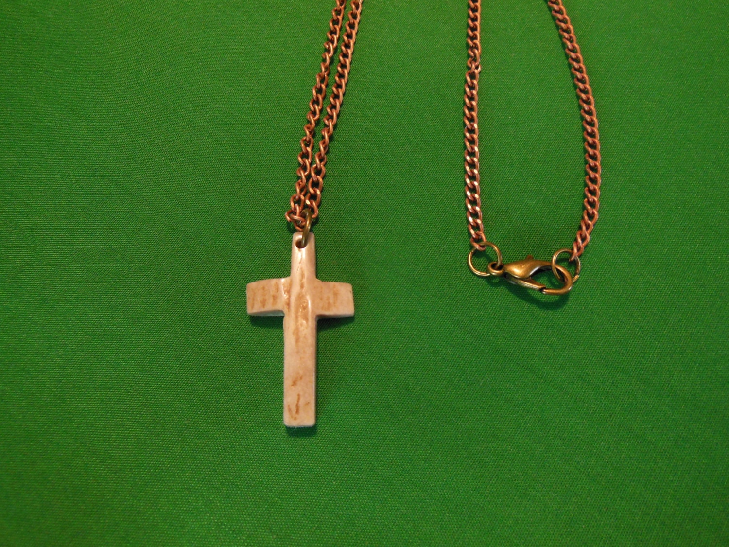 Deer Antler Cross Necklace Lot 23 small by buckshotkenny on Etsy