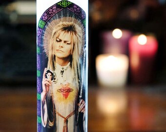 David Bowie Prayer Candle / Labyrinth / Saint Jareth