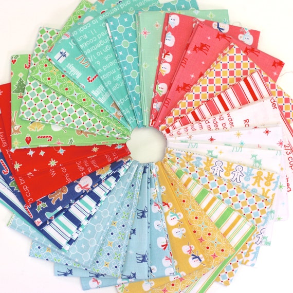 Cozy Christmas Fat Quarter Bundle By Lori Holt for Riley Blake