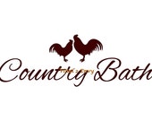 Country Bath Rooster - Wall Decal - Vinyl Wall Decals, Wall Decor, Bathroom Wall Decals, Country Wall Decals, Bathroom Decor, Rooster Decal