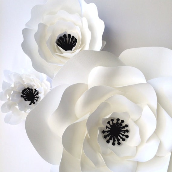 White paper flowers paper flower wall paper flower table top