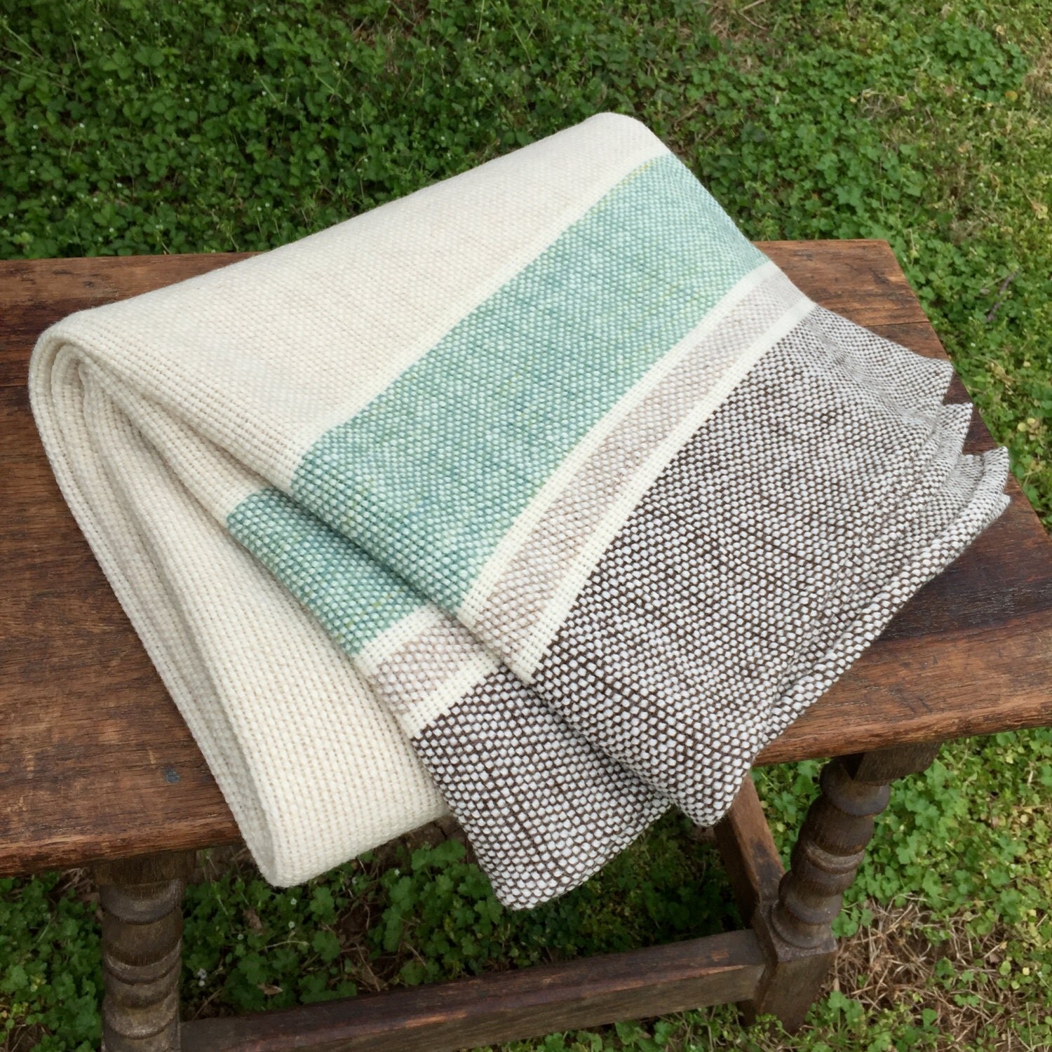 Hand Woven Merino Wool Blanket by NordtFamilyFarm on Etsy
