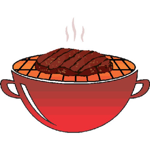 Grilled steak digital embroidery design Steak digitized