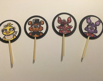 24 FNAF Five Nights at Freddy's Cupcake Toppers