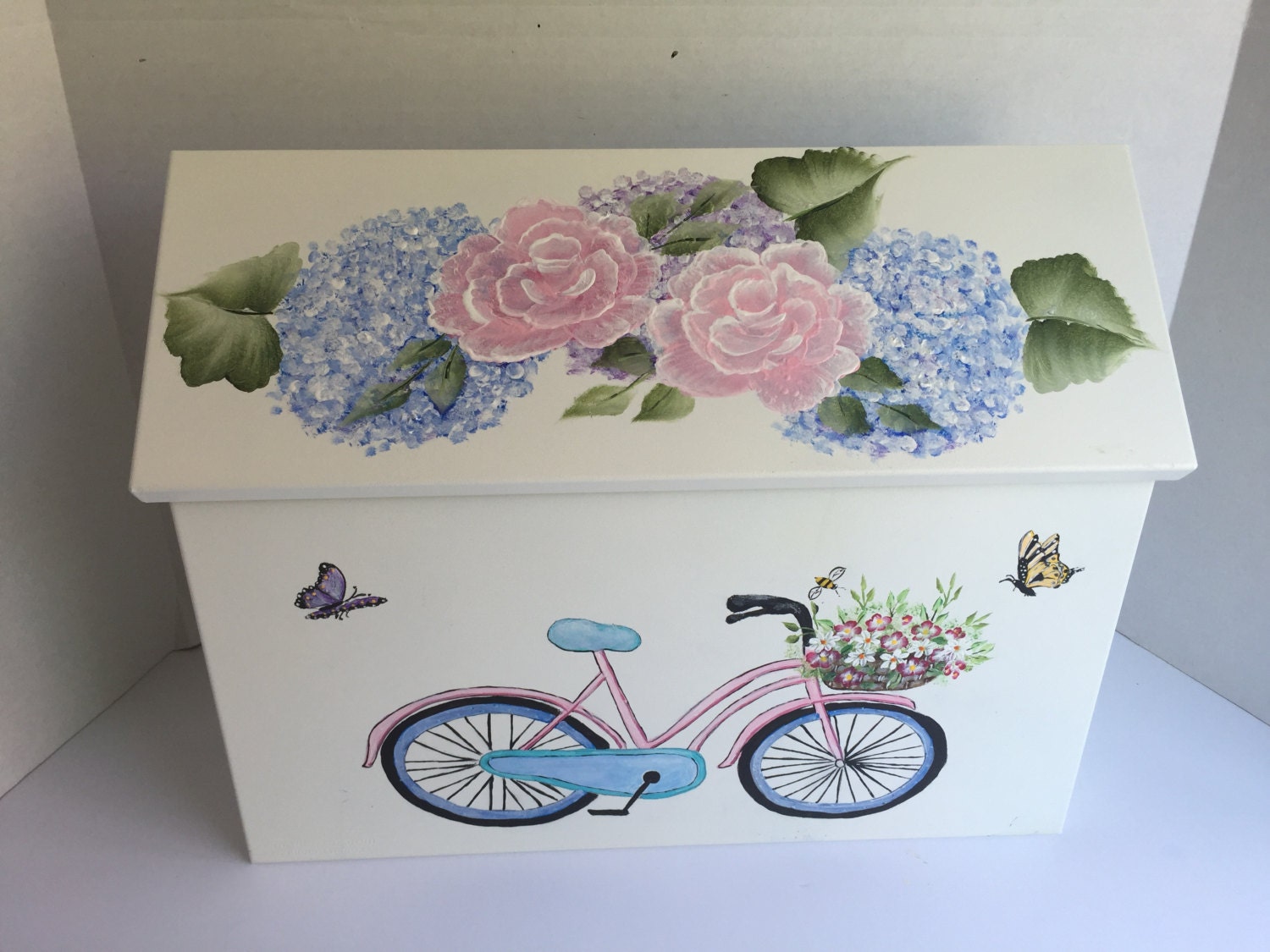 Hand painted mailbox wall mount mailbox custom ordered with