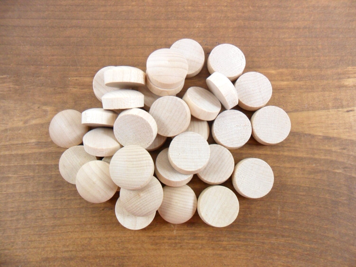 87 Button Plugs Fit 1/2 Screw Hole Unfinished Birch Wood