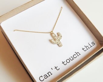 Cactus Necklace | Gold Cactus Necklace | Cactus Charm Necklace | Best Friend Necklace | Boho Necklace | Charm Necklace | Gift for Her