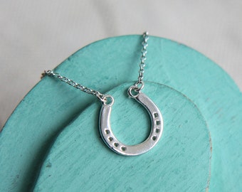 SALE, Graduation Necklace, Graduation gift, Horseshoe Necklace, Lucky Horseshoe Necklace, Good luck Necklace, Sterling Silver Horse Shoe