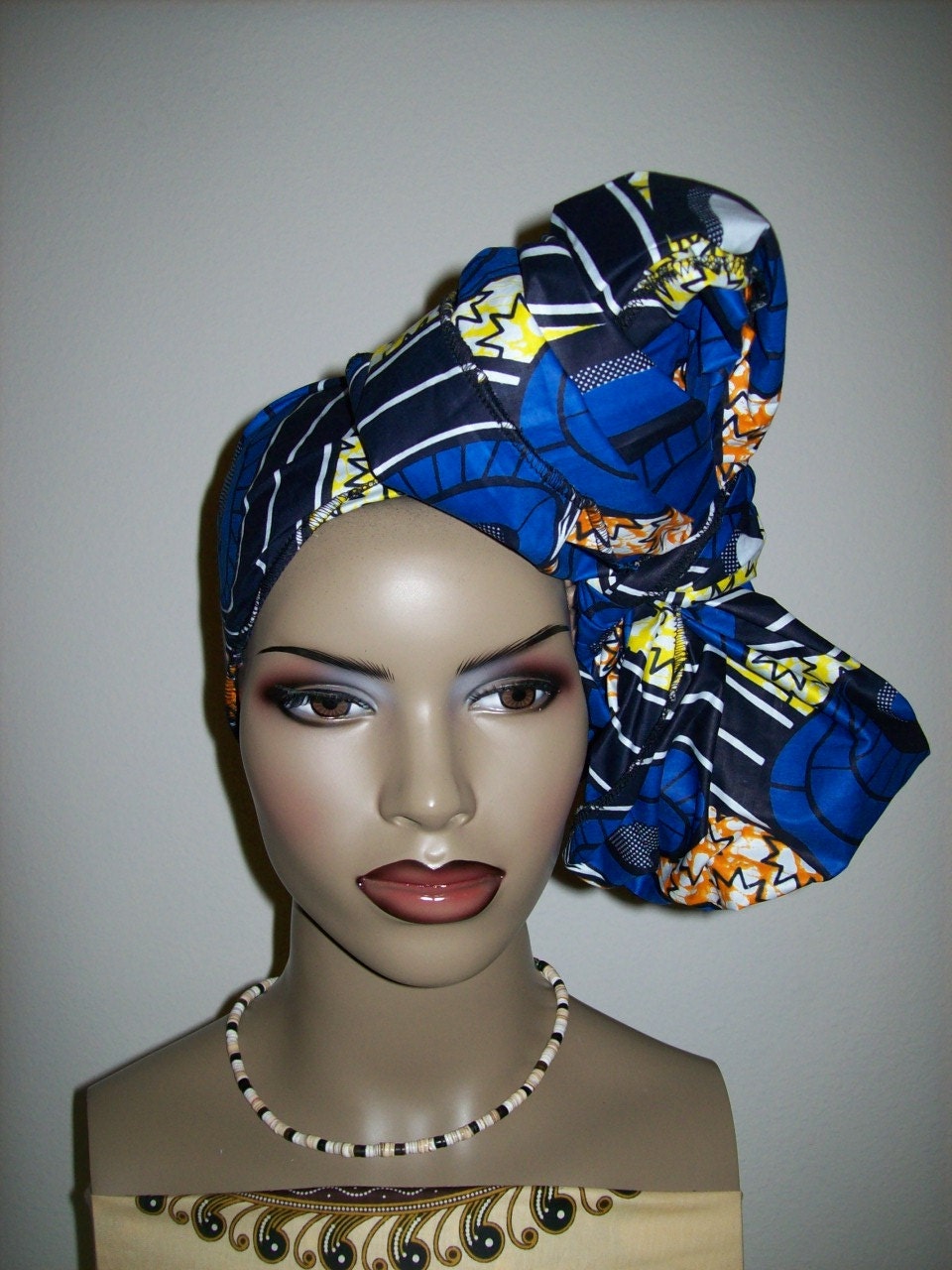 Ankara African head wrap fabric Head Scarf Fabric Extra