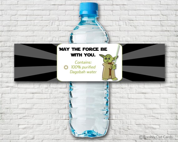 Yoda Inspired Water Bottle Labels Il_570xn