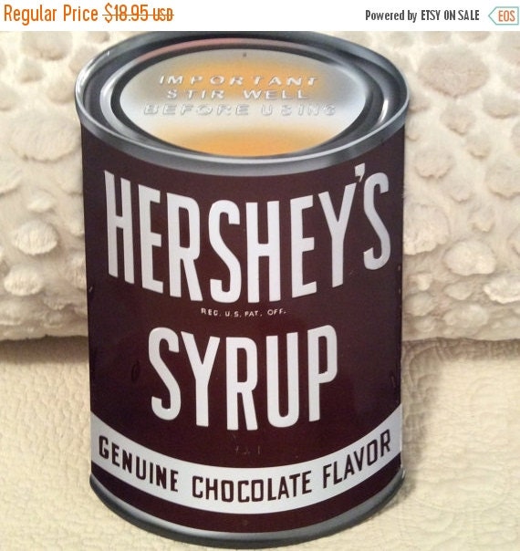 SUMMER SALE Vintage Hershey Chocolate Syrup by curlygirlboutique