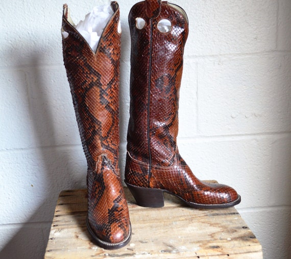 Python Boots by Hondo Boots El Paso TX Made in Mexico Womens