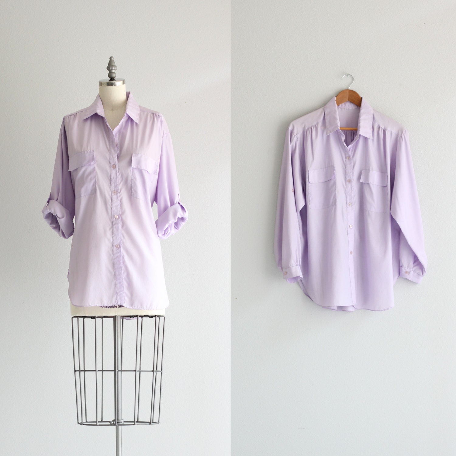 lavender button up shirt womens