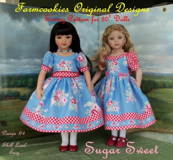 PDF Sewing Pattern / SUGAR SWEET for 20" Maru & Friends or 18" American Girl Dolls
