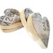Rustic Wedding Decor - 1 Wooden Heart / heart ornaments . rustic home decor . wedding favors