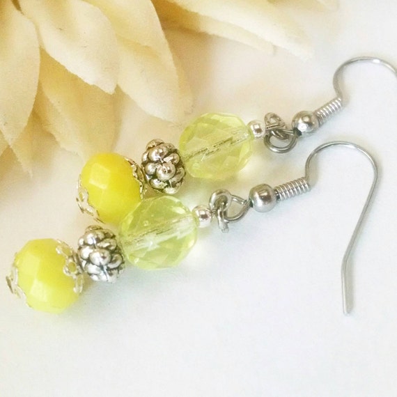 pale yellow earrings