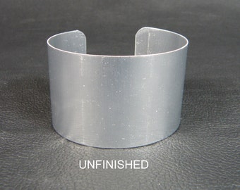 Aluminum Cuff Bracelet Blanks 1 1/2 inch x 6 inch, DOZ, unfinished for bead embroidery, polymer clay, decoupage, wire wrapping, alcohol inks