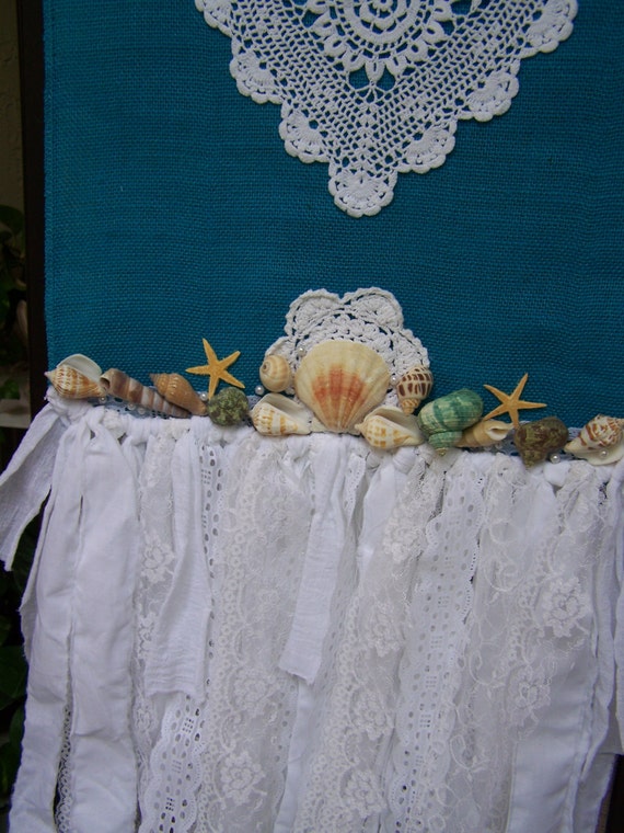 Items similar to Beach wedding table runner, turquoise runner, beach