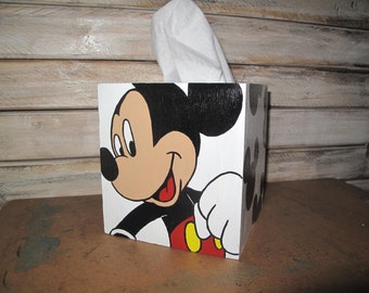 Hand painted Mickey Mouse tissue box cover