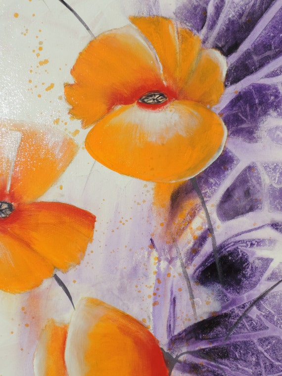 Abstract Painting Abstract Flower Painting Original Painting