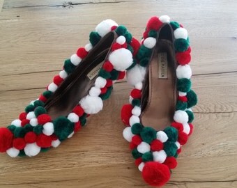 Ugly Christmas sweater party shoes! Size 7